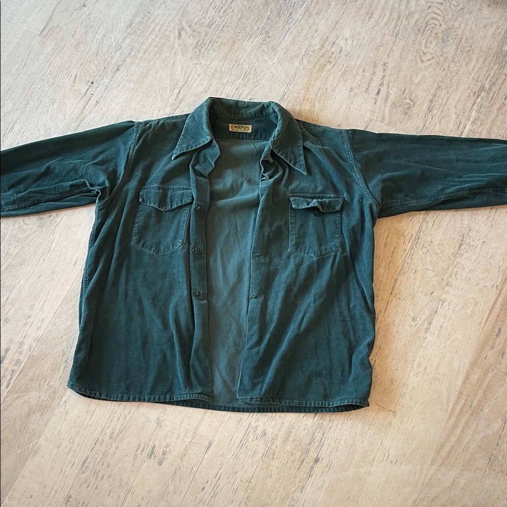 Cactus Dark Green Shirt Jacket
